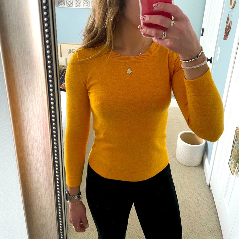 J. Crew Yellow Crew Neck Sweater